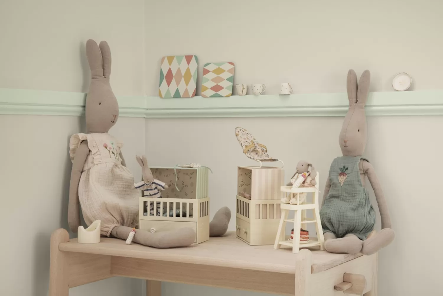 Maileg Baby Room With Micro Rabbit New