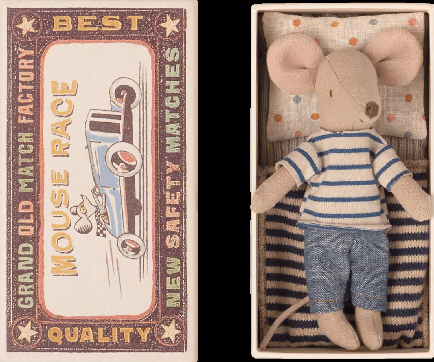 Maileg Big Brother Mouse In The Matchbox New