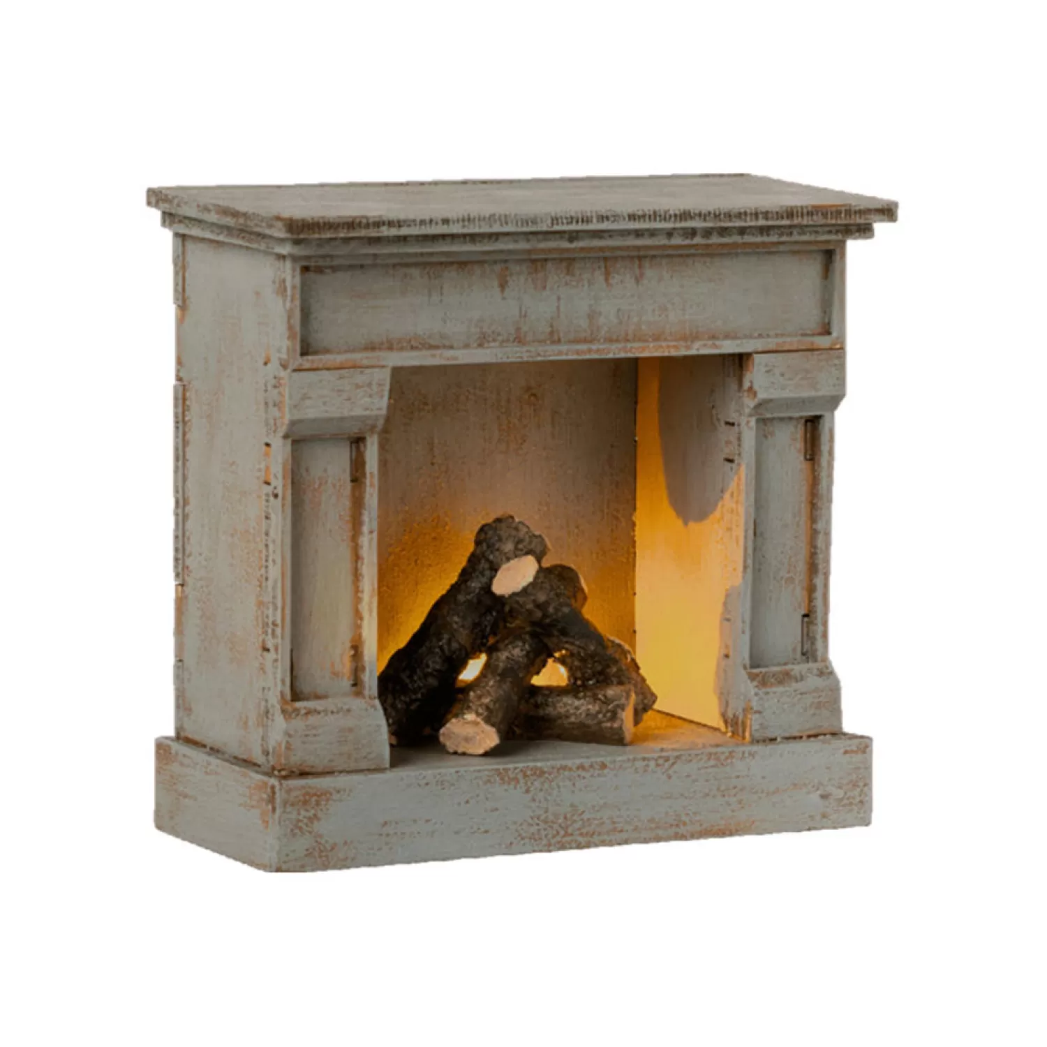 Maileg Chimenea Miniatura – Vintage Blue Hot